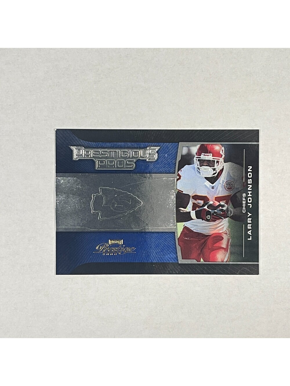 2008 Playoff Prestige Prestigious Pros PPR 9 Larry Johnson /1000 Serial Card